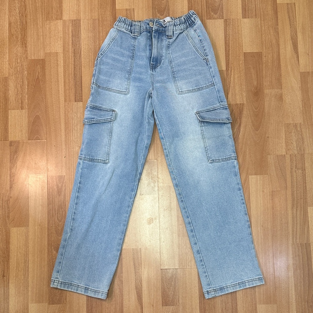 Women's Size 1(25) Flying Angel Light Blue Wide Leg Jeans